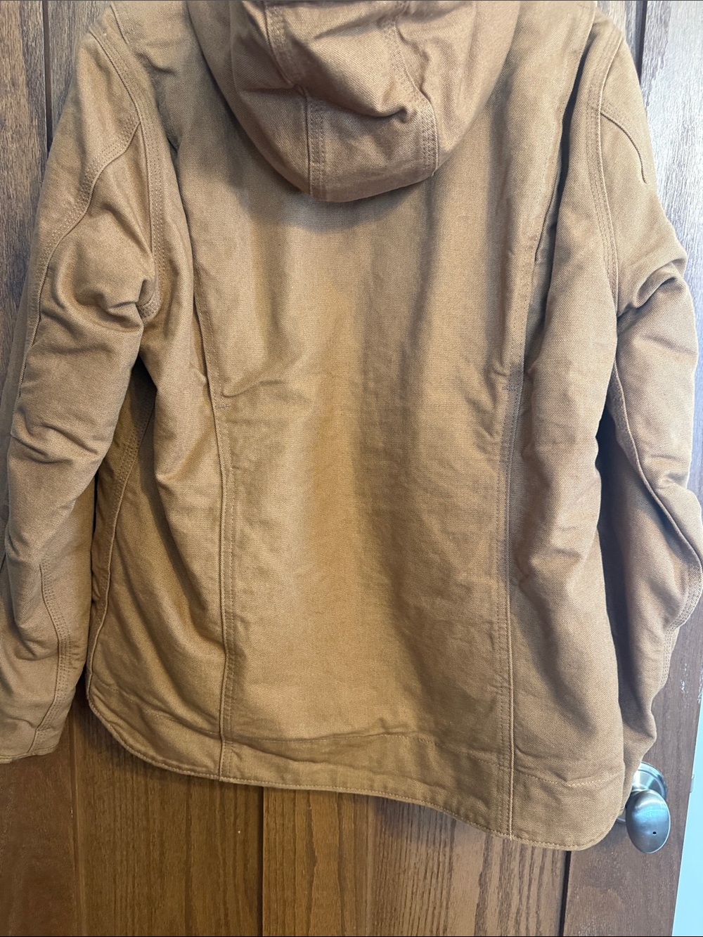 Carhartt Caramel Brown Hooded Work Jacket - Women’s - Picture 6 of 7